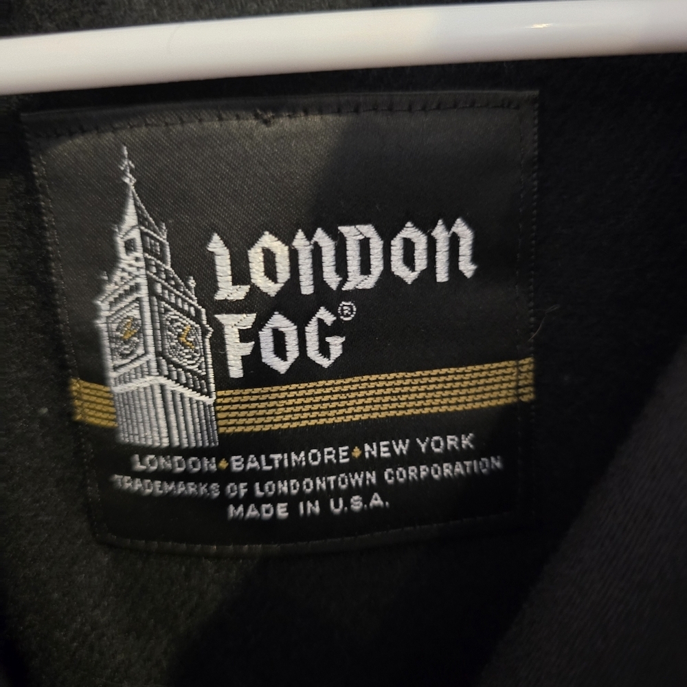 London Fog Navy Trench Coat Size 12 Petite - Picture 4 of 9